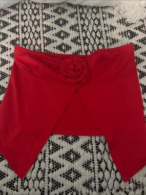 Red Flower tube top